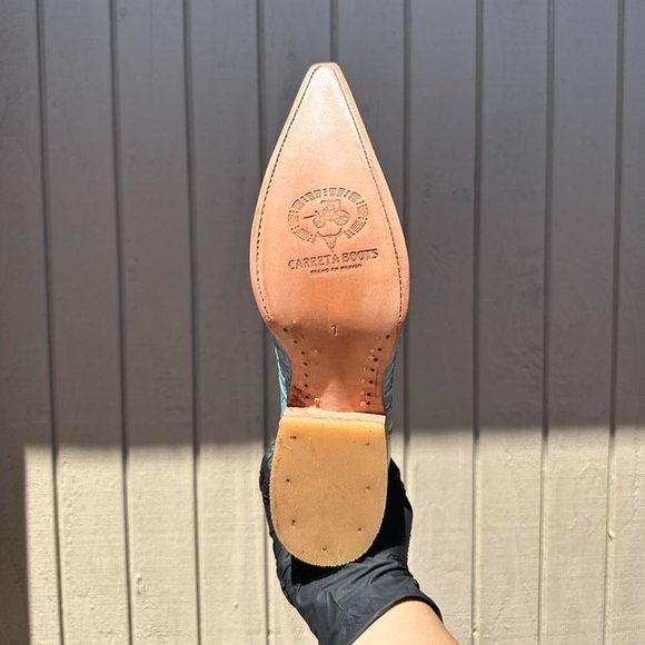 #13 Light Blue Crocodile Tail Design Western Boot - Picture 3 of 5